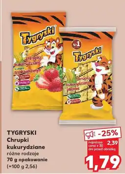 Kaufland Chrupki kukurydziane różne rodzaje Tygryski oferta