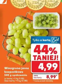 Kaufland Winogrona jasne bezpestkowe Kaufland oferta