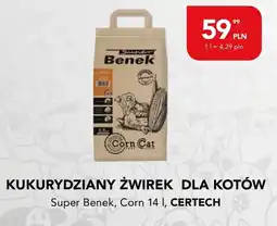 AquaelZOO Kukurydziany żwirek dla kotów super benek, corn certech oferta
