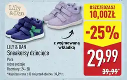 ALDI Sneakersy dziecięce Lily & Dan oferta