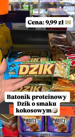 Biedronka Baton proteinowy Dzik o smaku kokosowym oferta