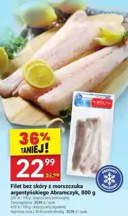 Twój Market Filet bez skóry z morszczuka argentyńskiego Abramczyk, 800 g oferta