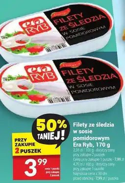 Twój Market Filety ze śledzia w sosie pomidorowym Era Ryb, 170 g oferta