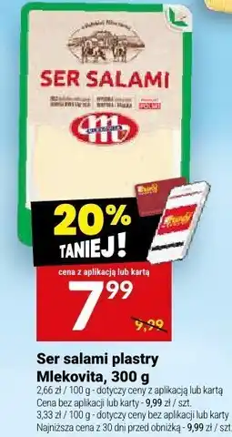 Twój Market Ser salami plastry Mlekovita oferta