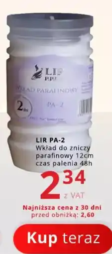 Poczta Polska LIR PA-2 Wkład do zniczy parafinowy 12cm oferta
