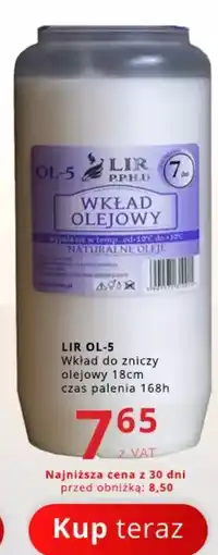 Poczta Polska LIR OL-5 Wkład do zniczy olejowy 18cm oferta