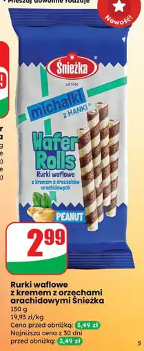 Dino Rurki waflowe z kremem orzechowym Śnieżka oferta