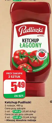 Dino Ketchup Pudliszki łagodny oferta