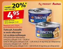 Auchan Tuńczyk w sosie własnym Auchan oferta