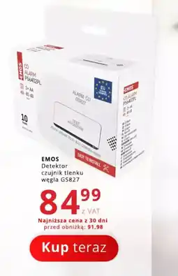 Poczta Polska EMOS Detektor czujnik tlenku węgla GS827 oferta