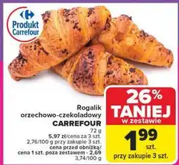 Carrefour Rogalik orzechwo-czekoladowy Carrefour oferta