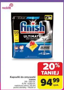 Carrefour Kapsułki do zmywarki lemon Finish Ultimate Plus oferta