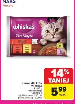 Carrefour Karma dla kota soczyste kąski Whiskas Pure Delight oferta