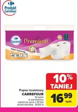 Carrefour Papier toaletowy premium Carrefour Essential oferta