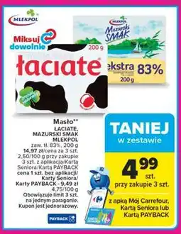 Carrefour Masło ekstra Mazurski Smak oferta