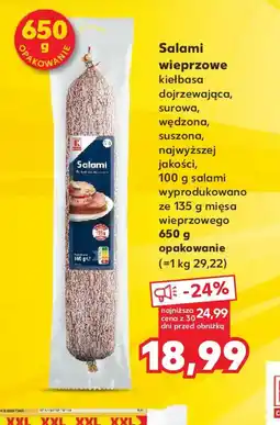 Kaufland Salami wieprzowe oferta