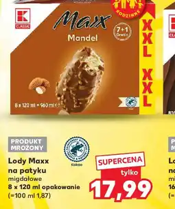 Kaufland Lody Maxx na patyku migdałowe oferta