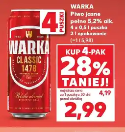 Kaufland Piwo Warka oferta
