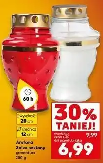 Kaufland Znicz amfora 280 g czerwony oferta