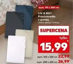 Kaufland Prześcieradło z gumką 200 x 220 cm Liv & Bo oferta