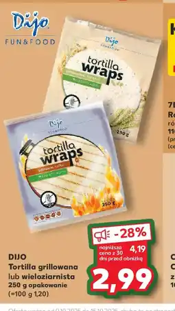 Kaufland Tortilla grillowana lub wieloziarnista Dijo oferta