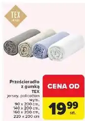Carrefour Prześcieradło jersey z gumką 220 x 200 cm Tex oferta