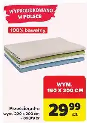 Carrefour Prześcieradło bawełniane 220 x 200 cm oferta