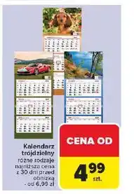 Carrefour Kalendarz trójdzielny oferta