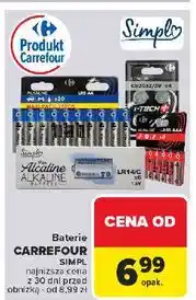 Carrefour Baterie alkaliczne aa Simpl oferta