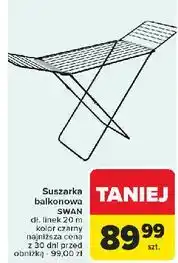 Carrefour Suszarka na pranie swan 20 m czarna oferta