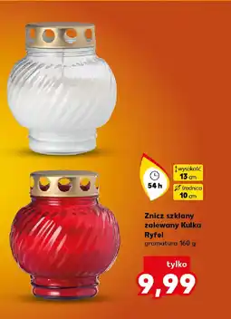 Kaufland Znicz szklany zalewany Kulka Ryfel oferta