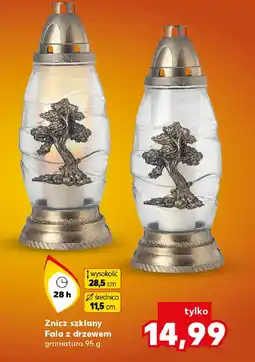 Kaufland Znicz szklany Fala z drzewem oferta