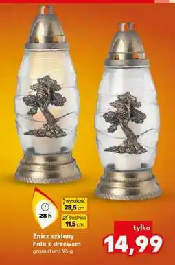 Kaufland Znicz szklany Fala z drzewem oferta