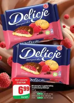 Dino Biszkopty z galaretką malinową Delicje oferta