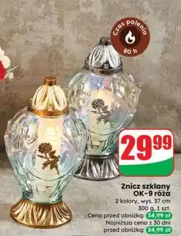 Dino Znicz szklany OK-9 róża oferta