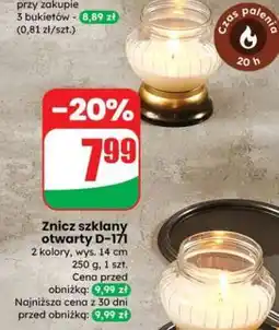 Dino Znicz szklany otwarty D-171 oferta