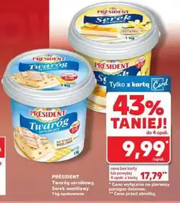 Kaufland PRÉSIDENT Twaróg sernikowy, Serek waniliowy oferta