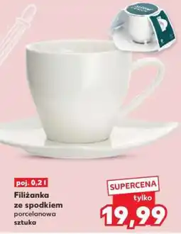 Kaufland Filiżanka ze spodkiem porcelanowa sztuka oferta