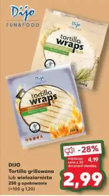 Kaufland DIJO Tortilla grillowana lub wieloziarnista 250 g opakowanie oferta