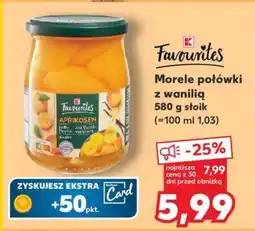 Kaufland Morele połówki z wanilią 580 g słoik oferta