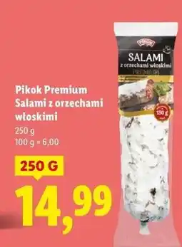 Lidl Salami suszone z orzechami włoskimi Pikok oferta