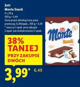 Lidl Baton mleczny Zott Monte Snack oferta