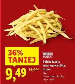Lidl Fasolka szparagowa żółta oferta
