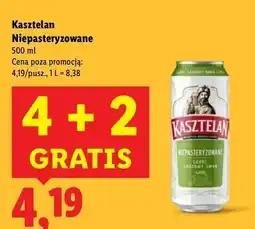 Lidl Piwo Kasztelan Niepasteryzowane oferta