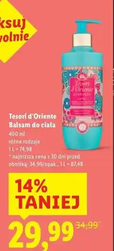Lidl Balsam do ciała ayurveda Tesori D'oriente oferta