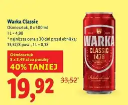 Lidl Piwo Warka oferta