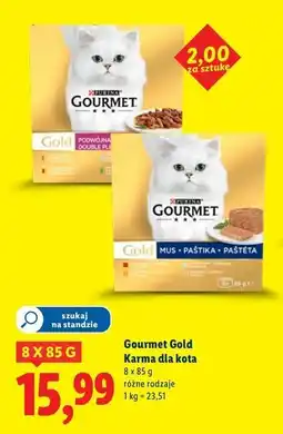 Lidl Karma dla kota kurczak Purina Gourmet Gold oferta