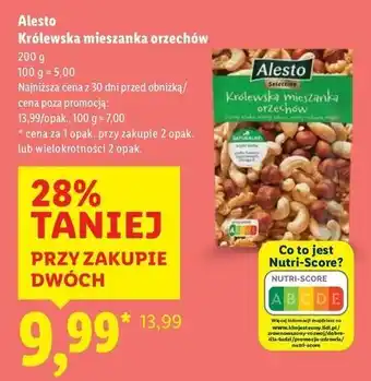 Lidl Mieszanka orzechów królewska Alesto oferta