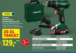 Lidl Parkside Akumulatorowa wiertarkowkrętarka oferta