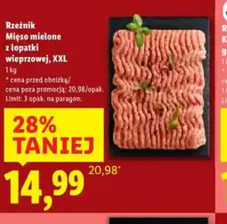 Lidl Mięso mielone z łopatki wieprzowej, XXL oferta